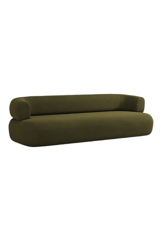 Canapé Aldrin - Vert olive - 4 places - En tissu velours