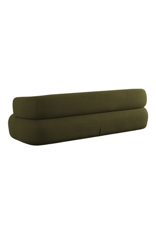 Canapé Aldrin - Vert olive - 4 places - En tissu velours