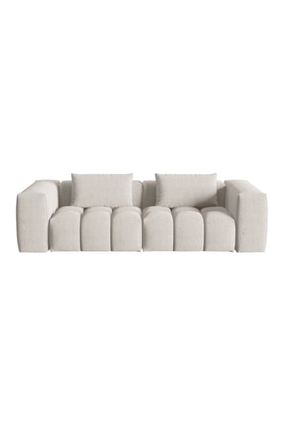Canapé modulaire Lorella - Beige - 3 places - Revêtement en tissu structurel