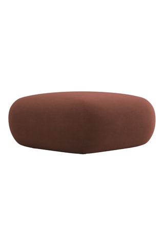 Pouf Théo - Marron - Toucher velours