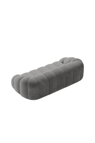 Canapé Lyna - Gris - 4 places - Toucher velours