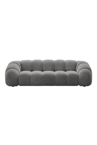 Canapé Lyna - Gris - 4 places - Toucher velours