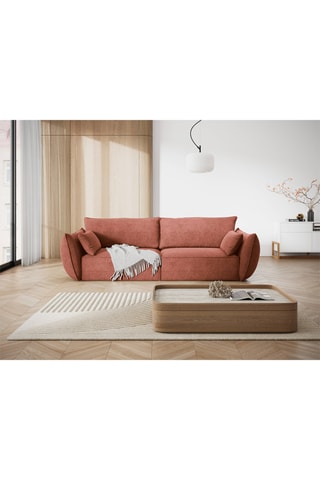 Canapé Vanda - Terracotta - 3 places - En tissu chenille