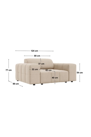 Fauteuil Luc - Vert olive - En tissu structuré