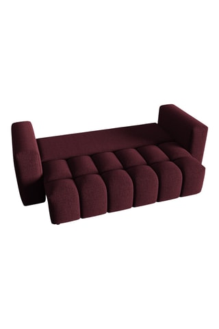 Canapé convertible Lorella - Bordeaux - 3 places - En tissu structuré