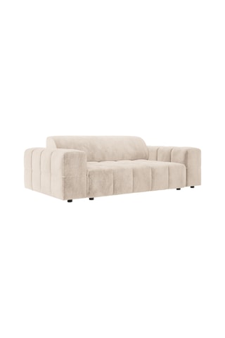 Canapé Luc - Beige - 2 places - En tissu structuré