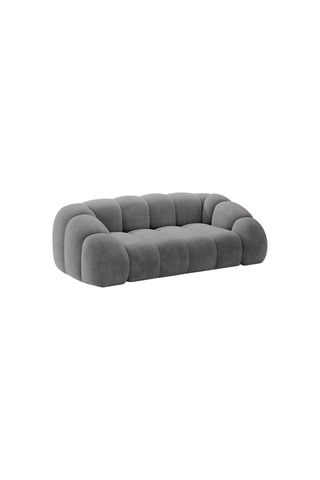 Canapé Lyna - Gris - 3 places - Toucher velours
