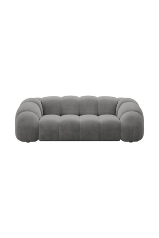 Canapé Lyna - Gris - 3 places - Toucher velours