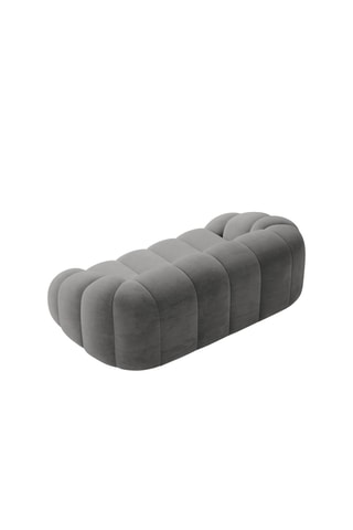 Canapé Lyna - Gris - 3 places - Toucher velours