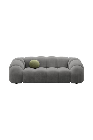 Canapé Lyna - Gris - 3 places - Toucher velours
