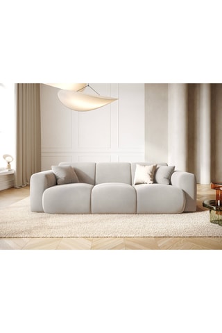 Canapé Théo - Beige - 3 places - Toucher velours