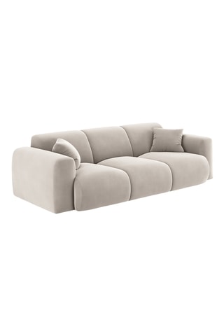 Canapé Théo - Beige - 3 places - Toucher velours