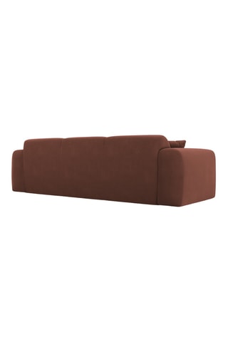 Canapé Théo - Marron - 3 places - Toucher velours