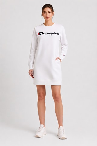 Vestido sudadera - Blanco