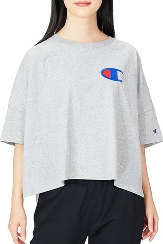 Camiseta loose - Gris jaspeado