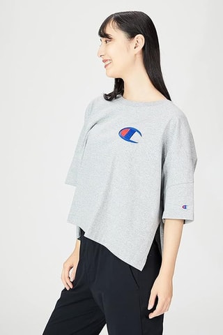 Camiseta loose - Gris jaspeado