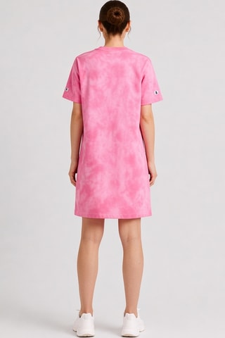 Vestido camiseta tie-dye - Rosa