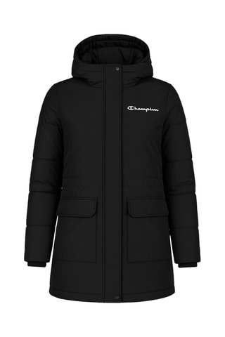 Parka con capucha - Negro