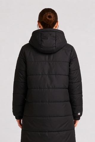 Anorak largo con capucha - Negro