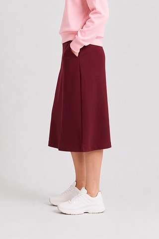 Falda midi - Marrón