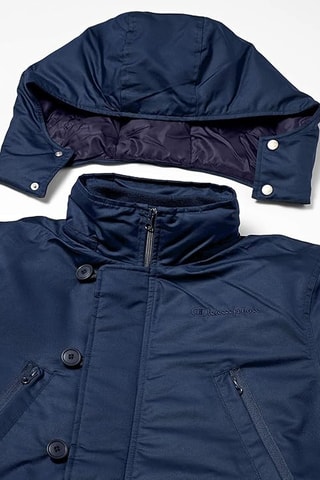 Parka con capucha - Azul marino