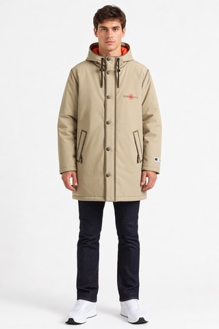 Parka con capucha - Verde claro