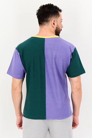 Camiseta - Violeta y verde esmeralda