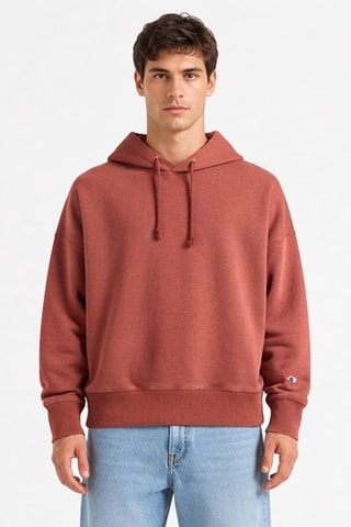 Sudadera con capucha - Rojo teja