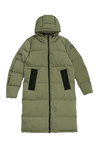 Anorak largo con capucha - Verde oliva