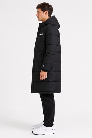 Anorak largo con capucha - Negro