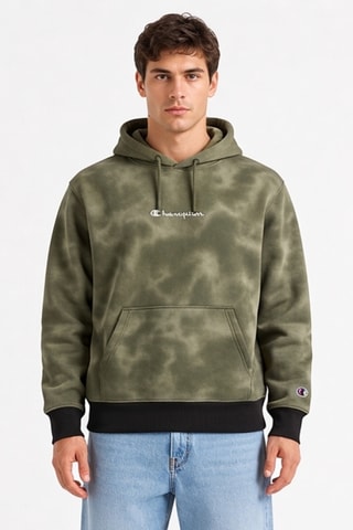Sudadera tie-dye con capucha - Verde oscuro