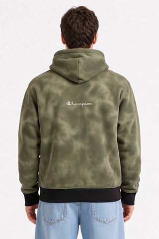 Sudadera tie-dye con capucha - Verde oscuro