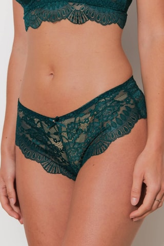Sujetador con relleno y tanga Solo - Verde oscuro - Just For Victoria