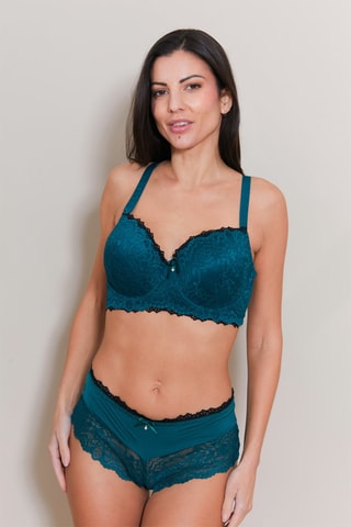 Sujetador con relleno y shorty Dani - Verde oscuro - Just For Victoria