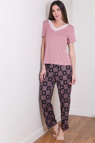 Pijama Zaly - Rosa y negro