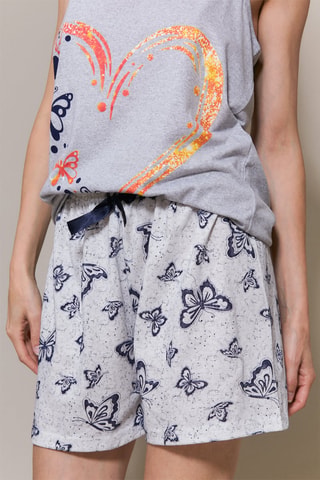 Pijama Einat - Gris claro y azul oscuro - Just For Victoria