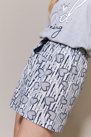 Pijama Galit - Gris claro y azul marino - Just For Victoria