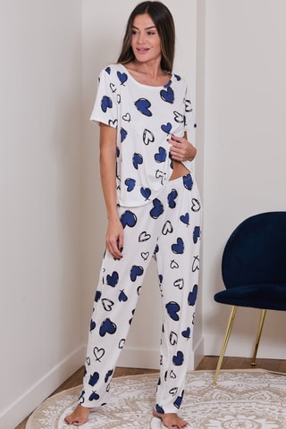 Pijama Balo - Blanco y azul marino - Just For Victoria