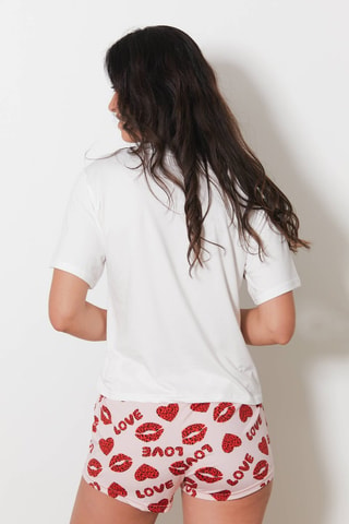 Camiseta y short Ours - Blanco y rojo