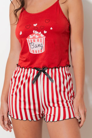 Camiseta de tirantes y short Bang - Rojo