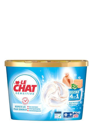 3 x 23 pastilles de lessive Le Chat Disc Savon de Marseille & Aloe Vera