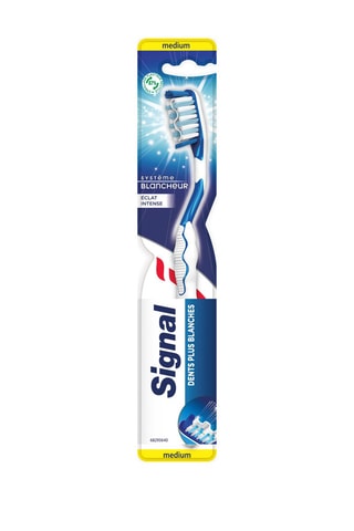6 x Brosse à dents Signal Système Blancheur Eclat Intense - Médium - Coloris aléatoire