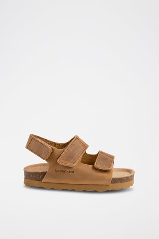 Leren Sandalen Rosso Lichtbruin
