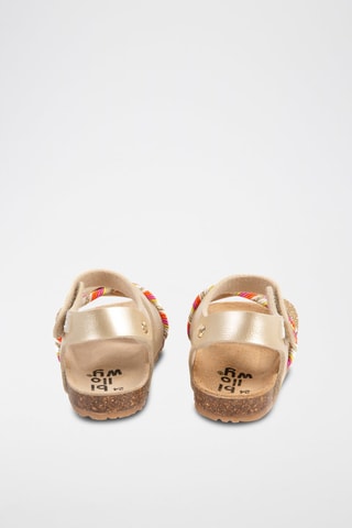 Leren Sandalen Rosso Goudkleurig