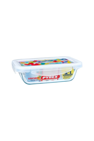 Lunchbox rettangolare in vetro borosilicato Pyrex® con coperchio Cook & Go - 0,8 l