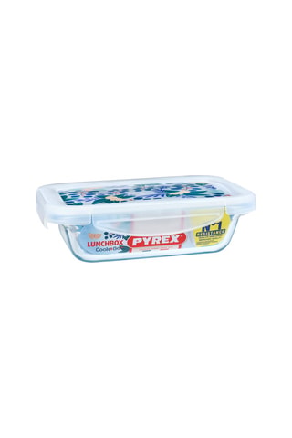 Lunchbox rettangolare in vetro borosilicato Pyrex® con coperchio Cook & Go - 0,8 l