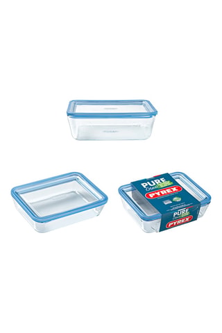 3 x Contenitore salvafreschezza rettangolare in vetro borosilicato Pure Glass - 0,8/1,5/2,6 l