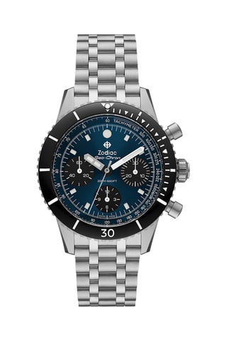 Reloj automático de acero - Cronógrafo - Plateado y negro