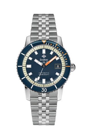 Reloj automático de acero - Plateado y azul