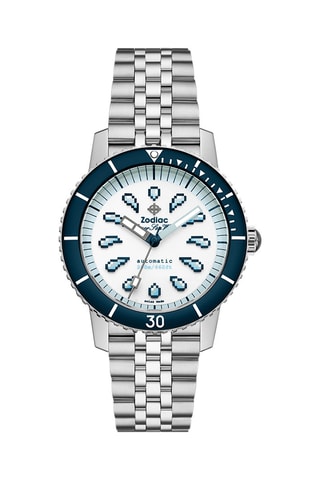 Reloj automático de acero - Plateado y azul
